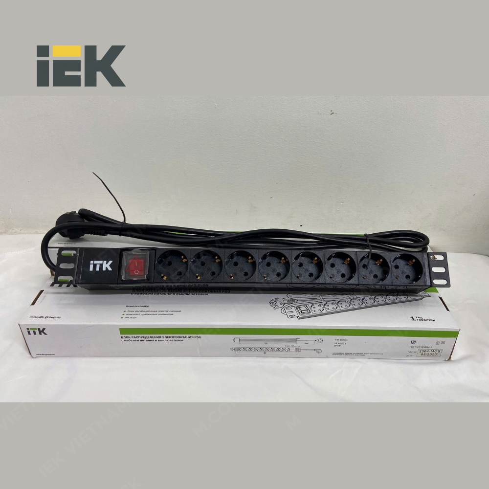 Thanh nguồn PDU ITK 8 ổ cắm Schuko Model PH12-8D1-P