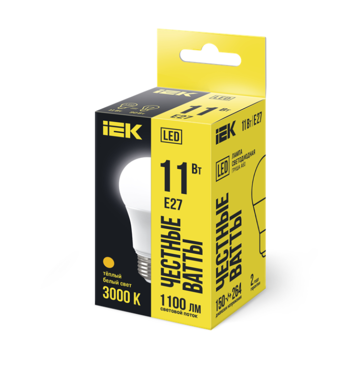 Đèn Led Bulb Bóng Quả Lê 10W A60 Đui E27 – Vàng 3000k IEK - Ảnh 2
