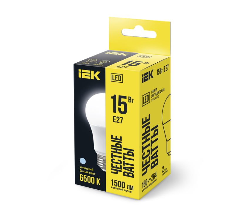 Đèn Led Bulb Bóng Quả Lê 15W A60 Đui E27 – Vàng 3000k IEK - Ảnh 2